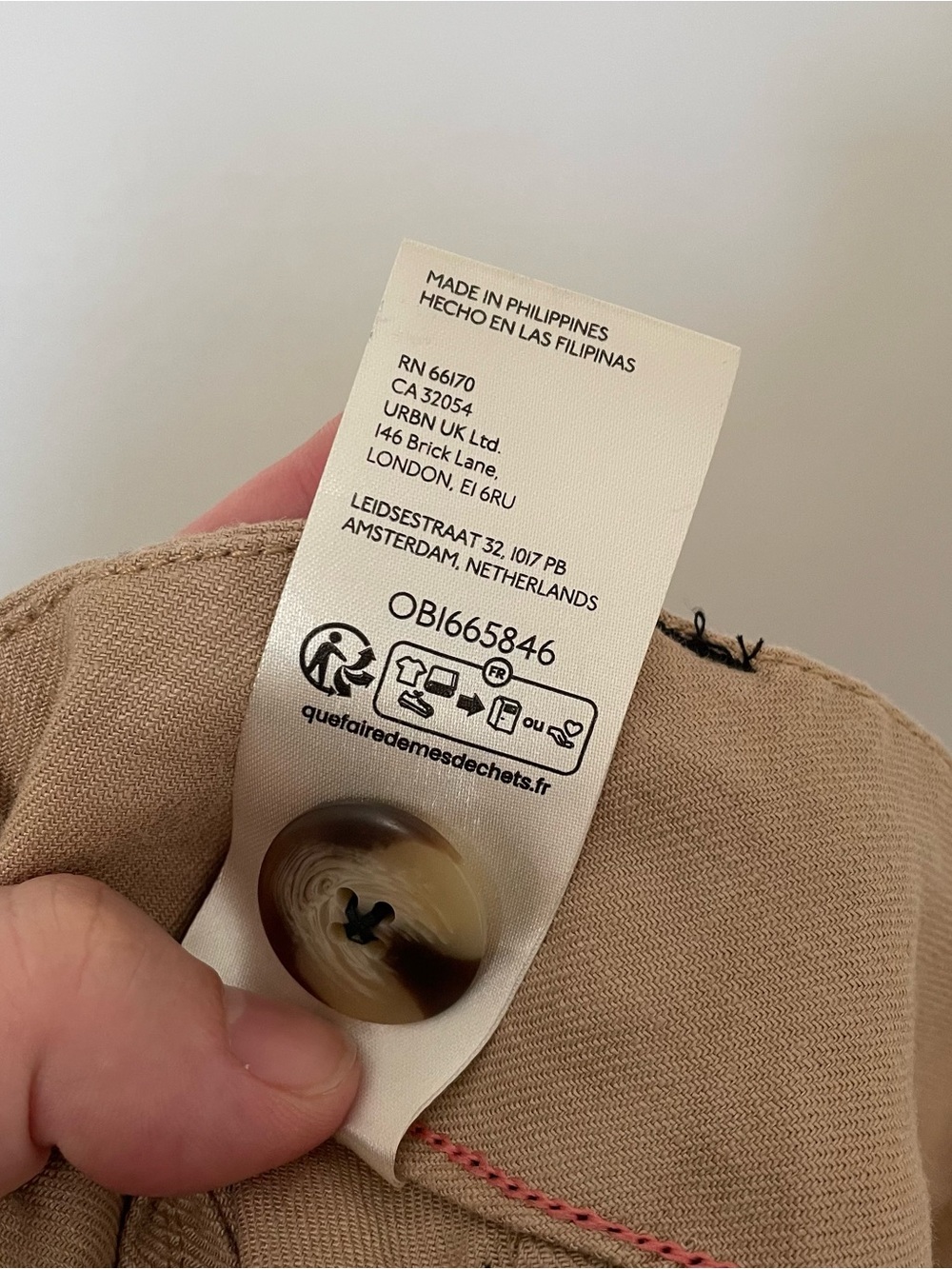 Anthropologie Maeve The Colette Cropped Wide-Leg Pants Contrast-Stitch Linen 31 - Picture 11 of 11